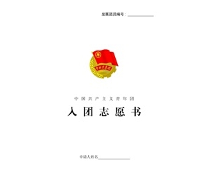 入团志愿书（范文）