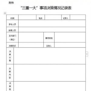 国企“三重一大”决策实施细则